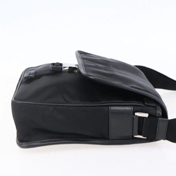 PRADA Shoulder Bag Nylon Black Silver Auth am9570V - Picture 6 of 16